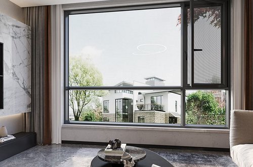 Алюминиевое створчатое окно с москитной сеткой (открывается внутрь), GD110C
